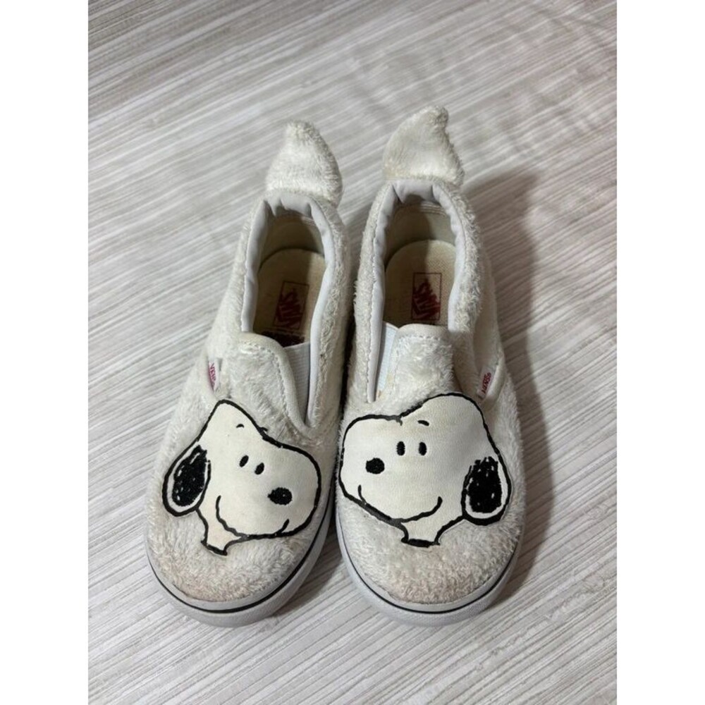 Vans snoopy slip on shoes kids 8